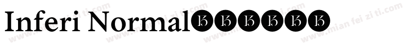 Inferi Normal字体转换